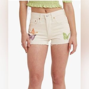 🦋Levi's Womens 501 High-Rise butterfly Shorts, Size 27.🦋